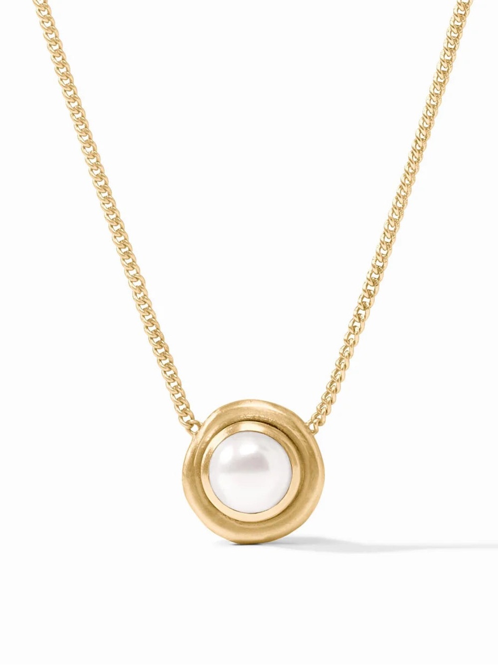 Julie Vos Wave Stone Delicate Necklace Gold NWT